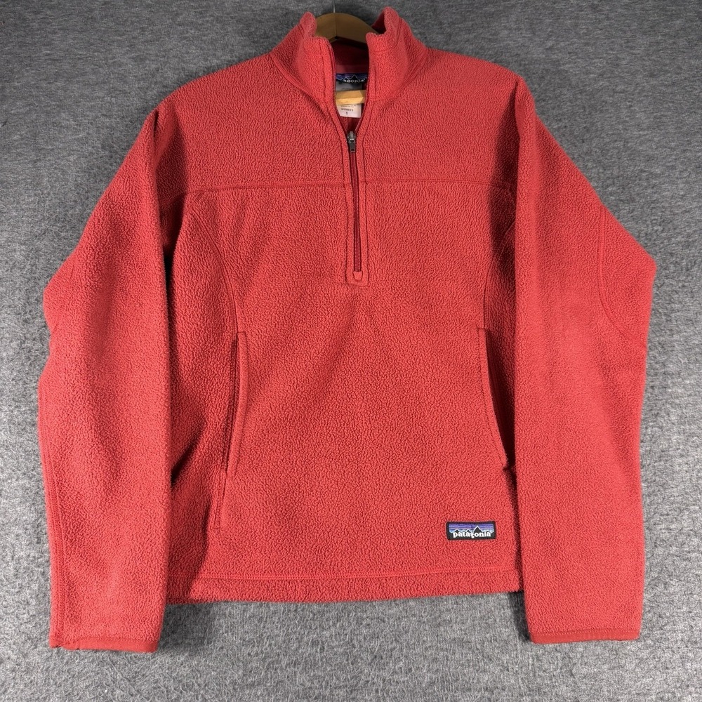 Patagonia Classic Womens Synchilla  1/4 Zip Pullover Fleece‎ Small Red Gorpcore